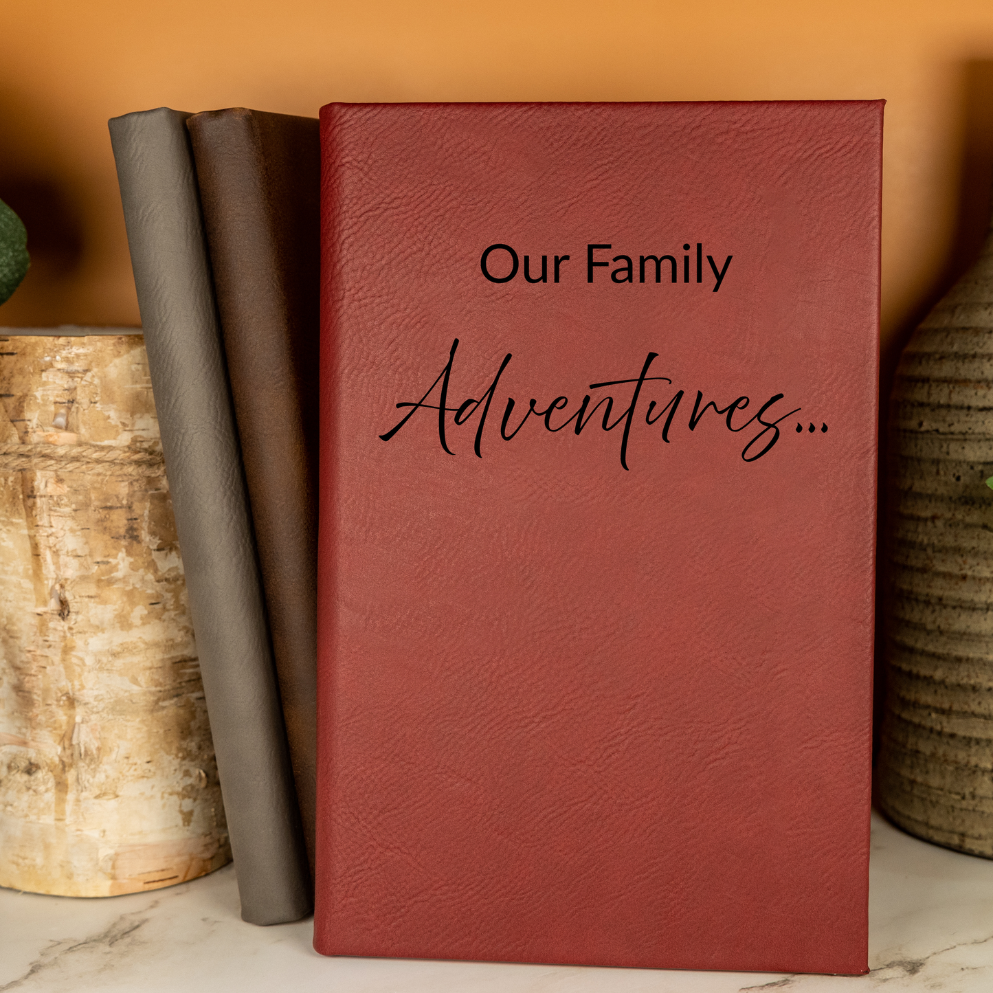 Our Family Adventures - Vegan Leather Travel Journal