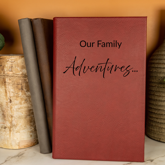 Our Family Adventures - Vegan Leather Travel Journal