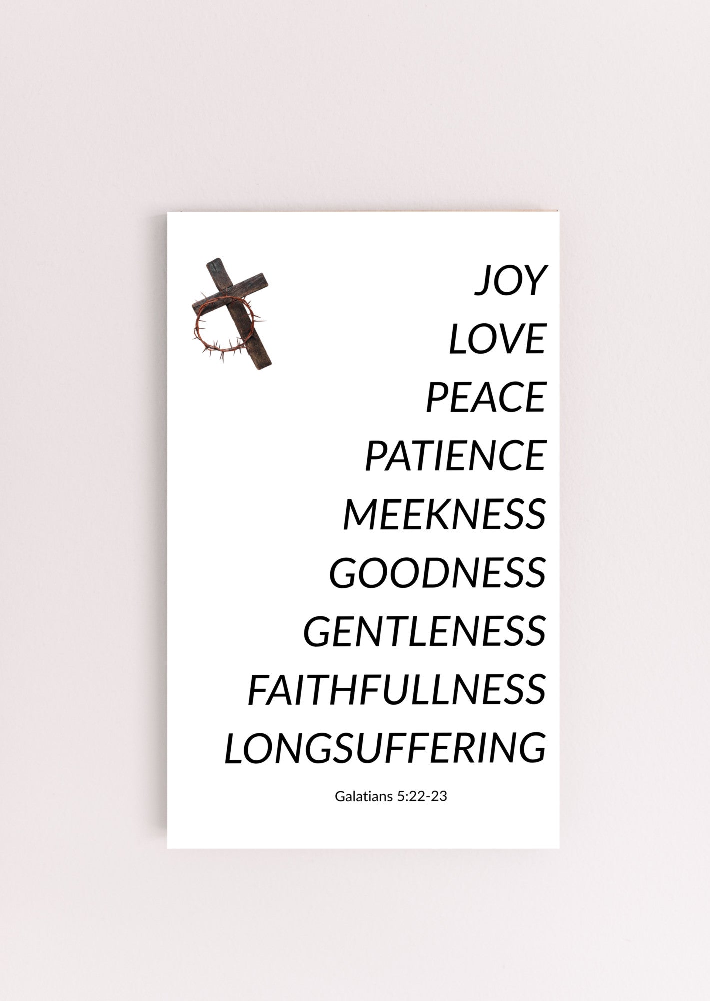 "Fruits of the Spirit” Printed Sign | Joy, Love & Peace Holiday Décor