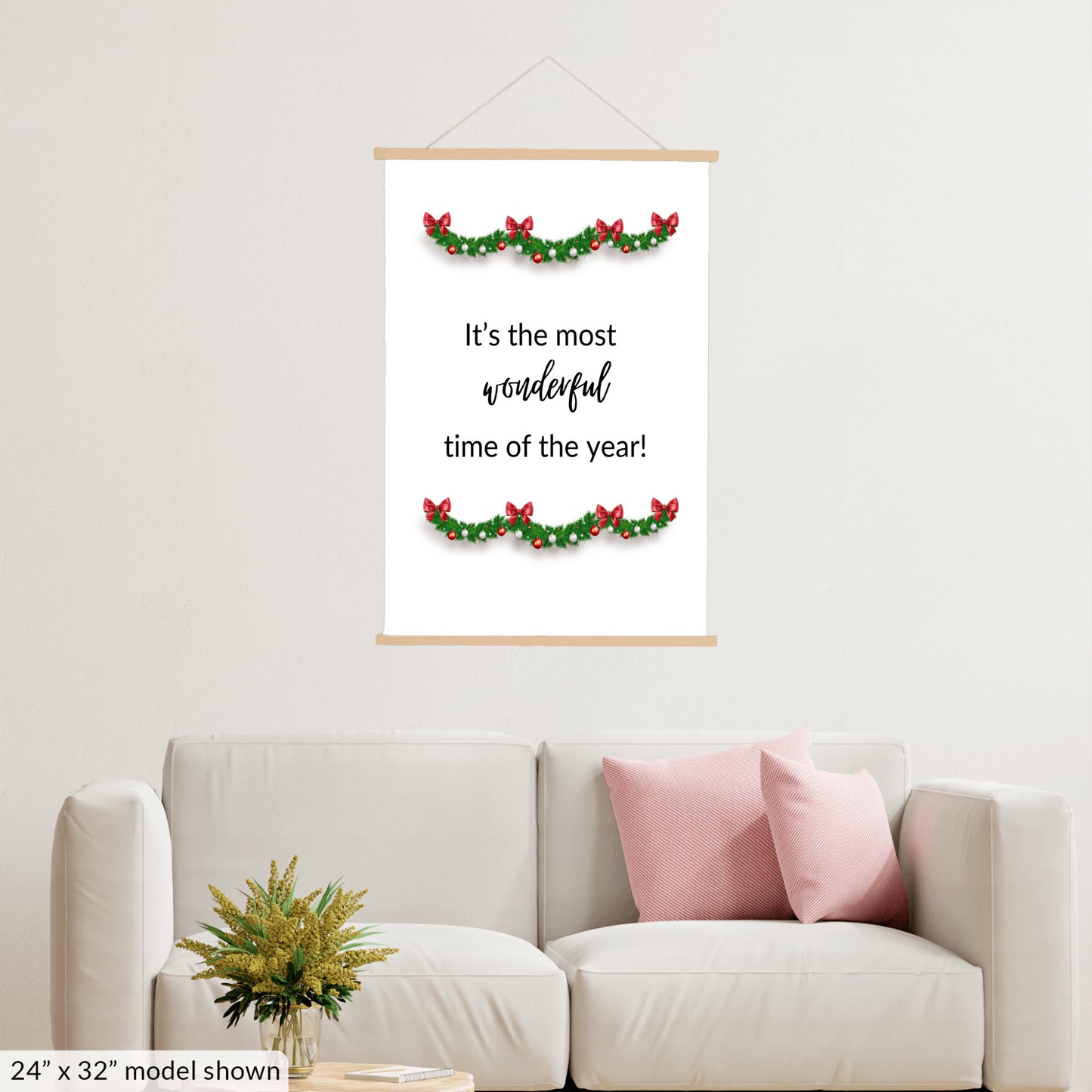 "It’s the Most Wonderful Time of the Year!" Hanging Canvas Wall Art