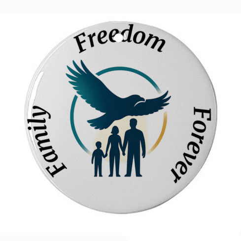 Flint Eagle Legacy Christmas Ornament – Freedom. Family. Forever. Ceramic Keepsake
