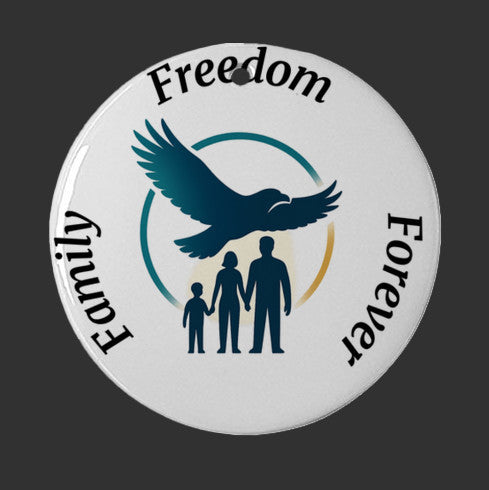 Flint Eagle Legacy Christmas Ornament – Freedom. Family. Forever. Ceramic Keepsake