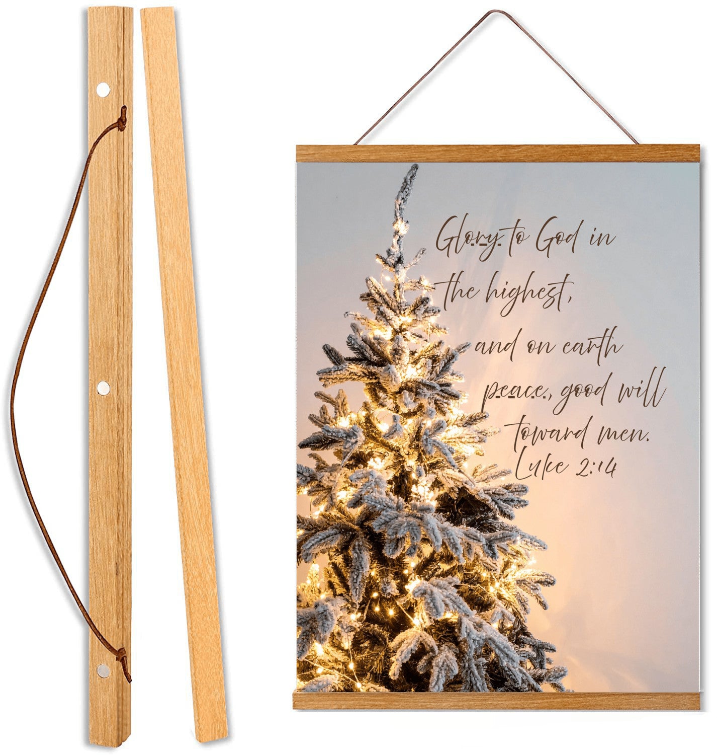 “Glory to God in the Highest” Christmas Hanging Canvas – Faith, Peace & Family Legacy Decor