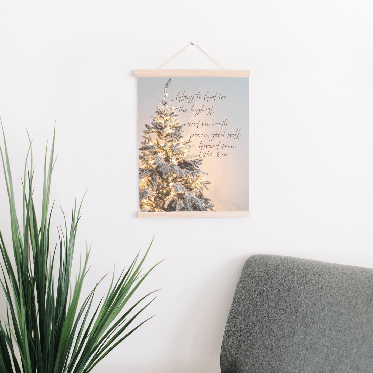 “Glory to God in the Highest” Christmas Hanging Canvas – Faith, Peace & Family Legacy Decor